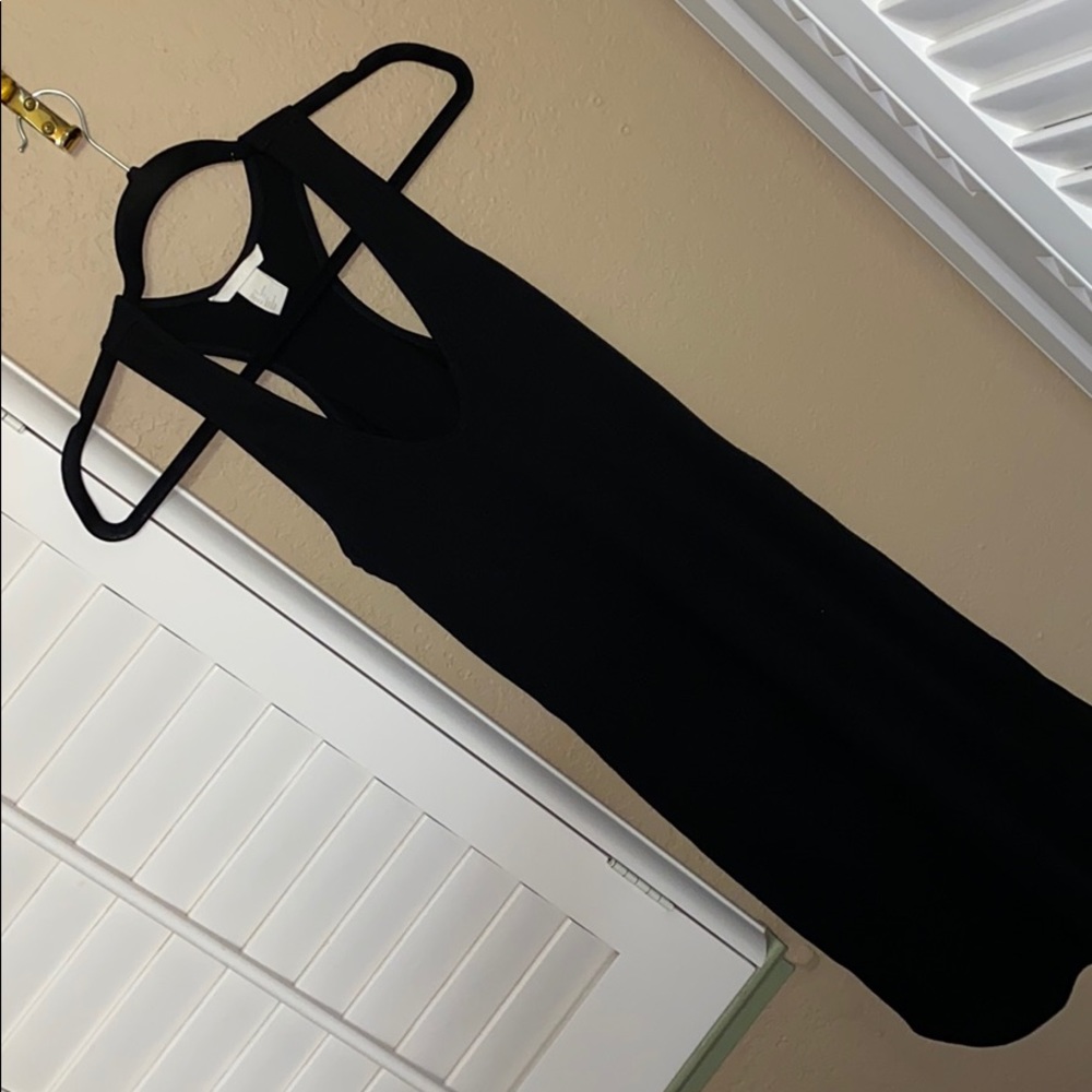 Black Jersey Sleeveless Dress